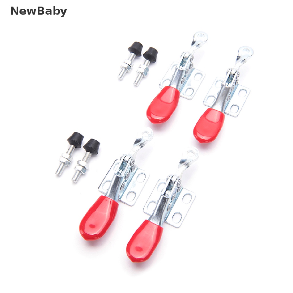 NewBaby 4pcs Red Toggle Clamp GH-201A 201-A Quick Release Tool Horizontal Clamp Hand ID