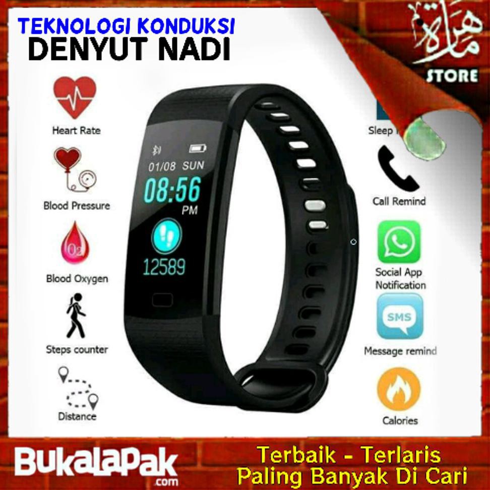 Gelang Jam Digital Pintar Mengukur Tekanan Darah Oksigen Bisa Facebook Twitter Whatsapp Skype Kakao