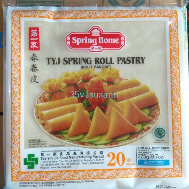 

TYJ SPRING ROLL PASTRY GOSEND ONLY FROZEN