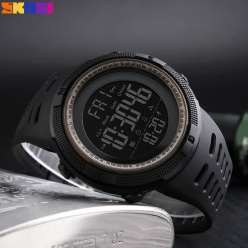 Jam Tangan Pria Digital SKMEI 1251 Water Resistant 50M-Cofee