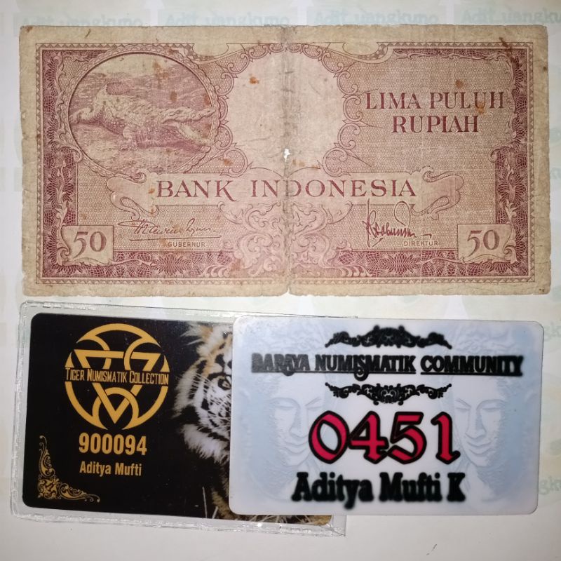Uang Kuno 50 Rupiah Buaya Seri Hewan