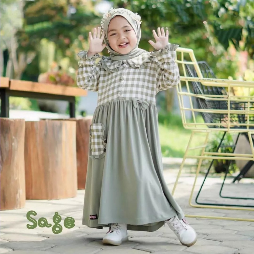 Pakaian Anak Perempuan 8-11 Tahun Gamis Anak Tanggung Haniya Kids Dress Anak Tanggung Baju Anak Cewek Fashion Muslim