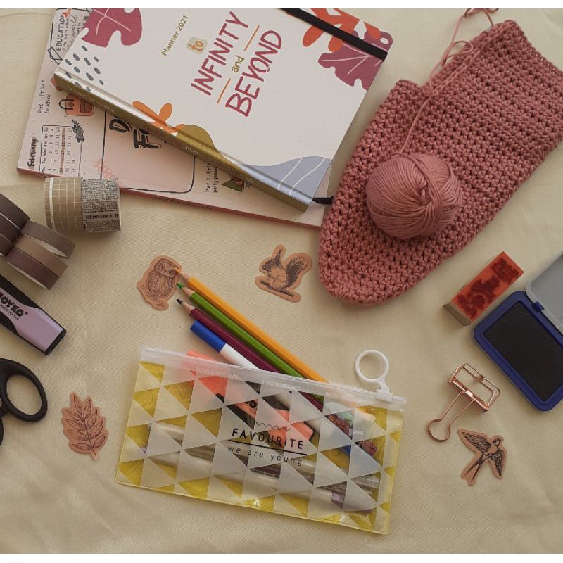 

pensil case tempat pensil make up pouch