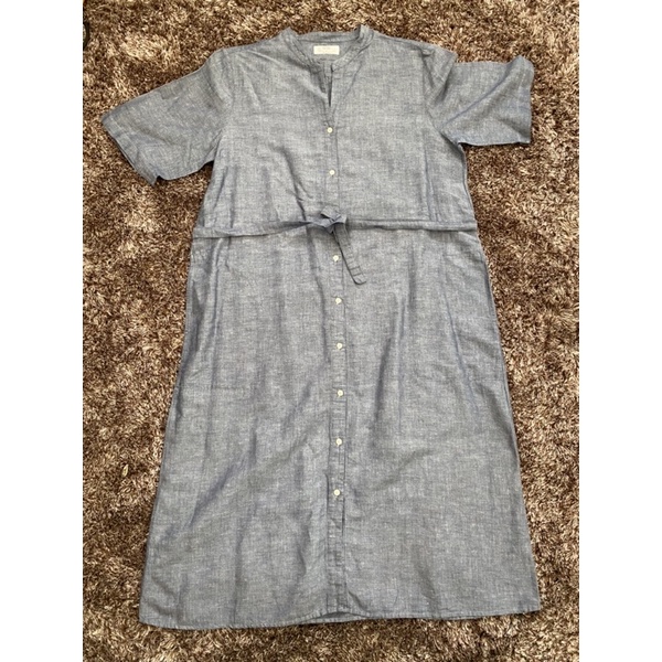 Preloved Dress Uniqlo, Dress Santai, Rok Wanita