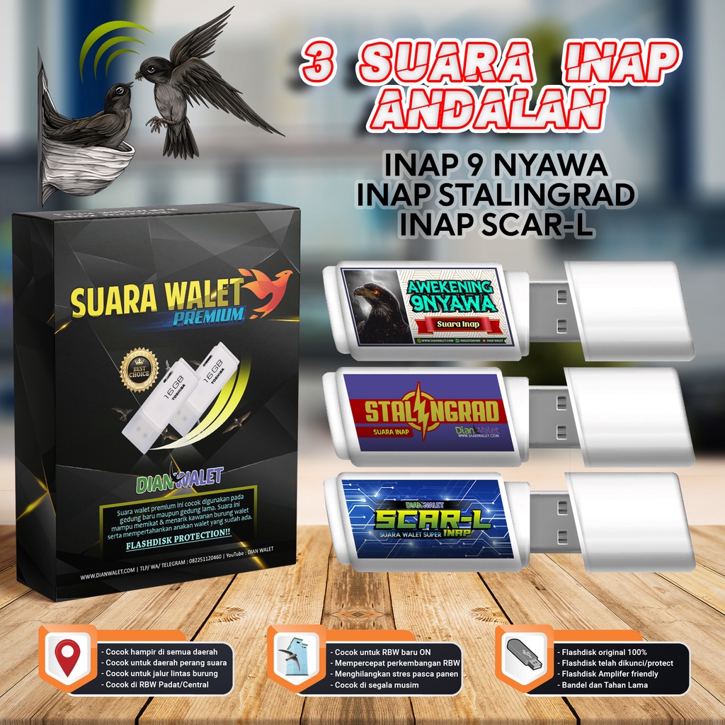 Paket 3 Suara Walet Inap Andalan Dian Walet