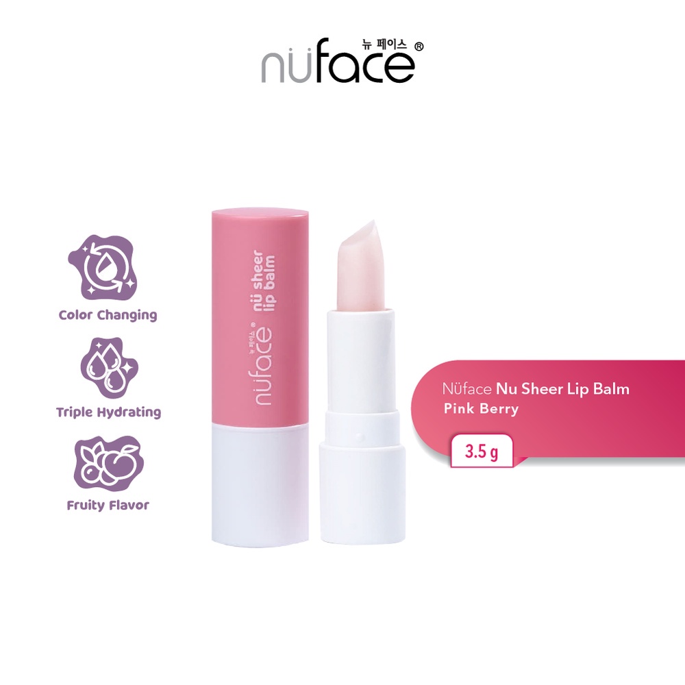 NUFACE NU SHEER LIP BALM PINK BERRY