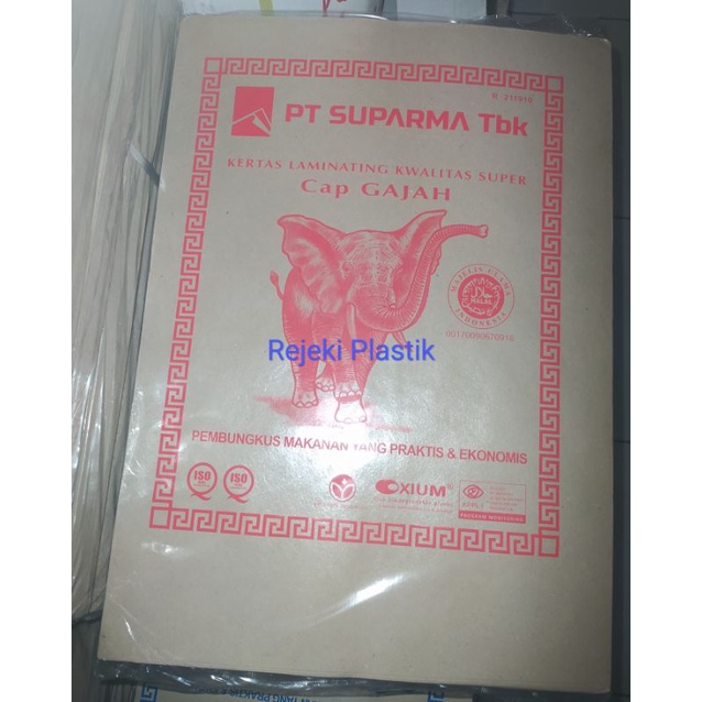 

Kertas nasi coklat besar pembungkus nasi warteg isi 250 lembar Gajah merah pink ungu