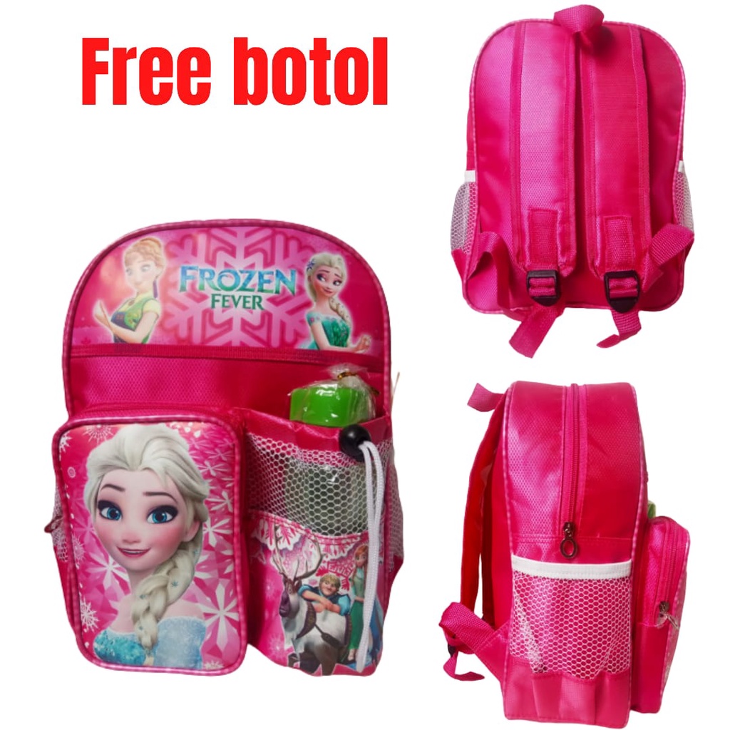 TAS KARAKTER ANAK PEREMPUAN / BONUS BOTOL  / kotak makan / ANAK  / TK / PAUD / DEBBY SHOP