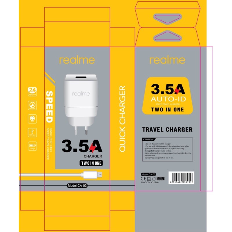 Tc Travel Charger Kode CA 03 CA03 Single Port Samsung Xiaomi Oppo Vivo