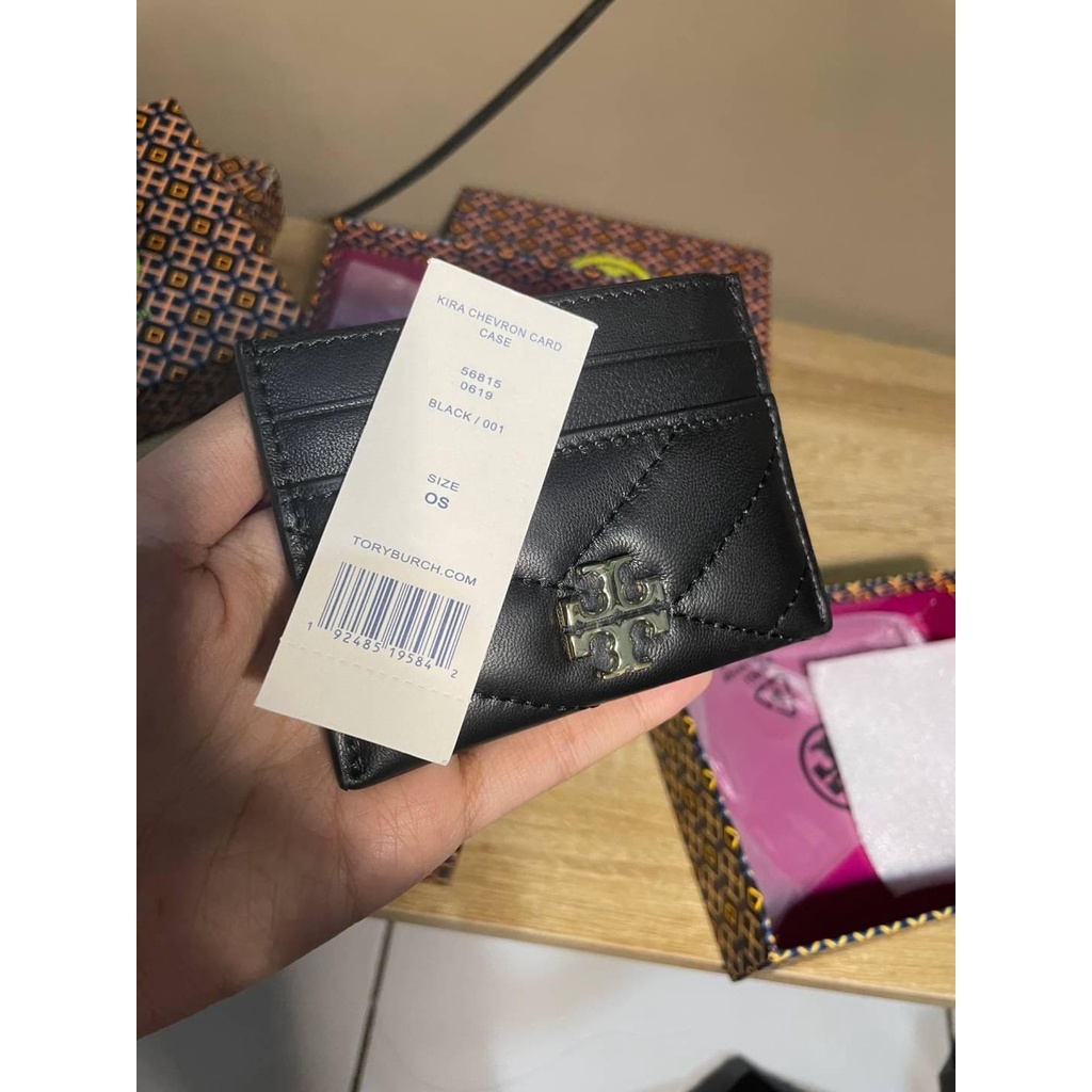 Dompet Tory Burch TB Kira Card Case Black - Dompet Tory Bruch Original - Barang Branded Trusted