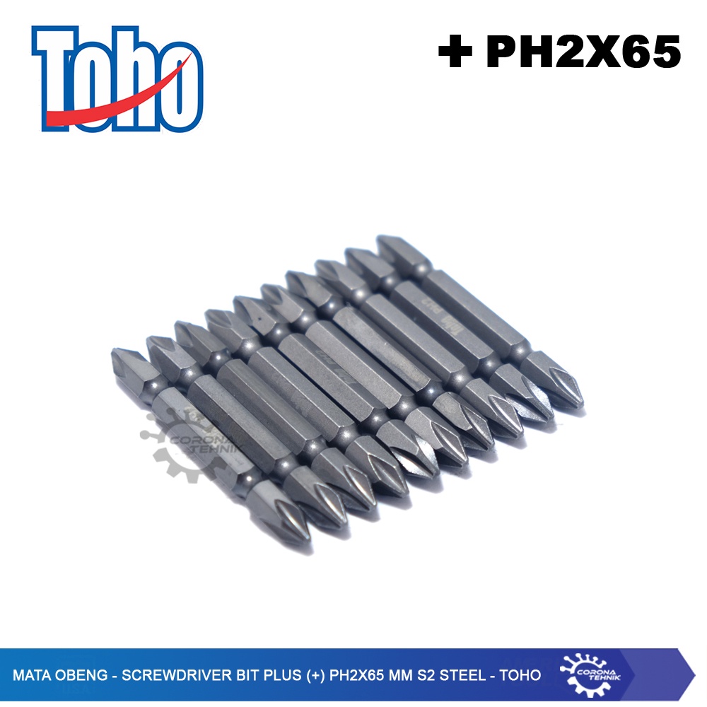 Toho - Mata Obeng - Screwdriver Bit Plus (+) PH2x65 mm S2 Steel