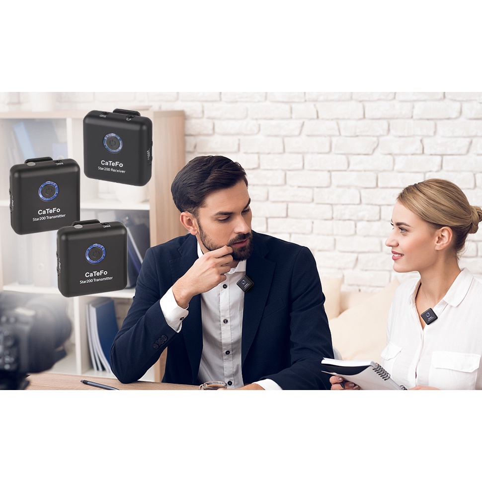 Catefo Star200 T2 2.4GHz Ultra Compact Digital Wireless Microphone RESMI