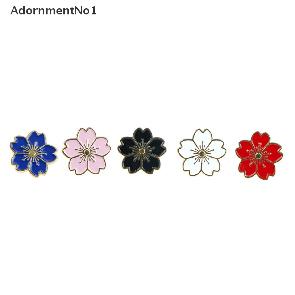 (AdornmentNo1) 1pc Bros Pin Enamel Desain Bunga Sakura Untuk Aksesoris Jaket / Tas