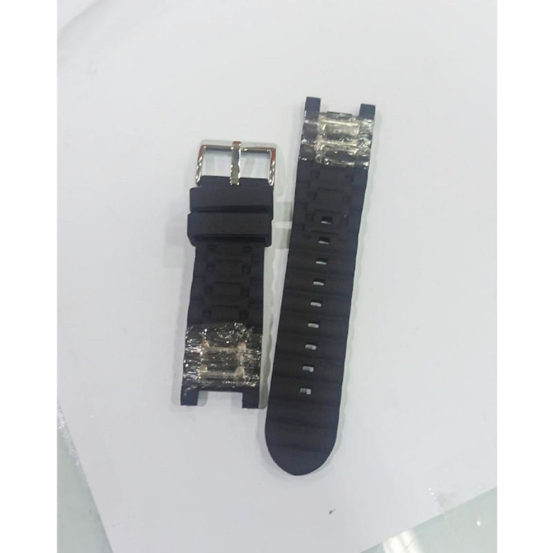 Rubber Strap Christ Verra CV 75030G 30 Black Silver Stainless ORIGINAL