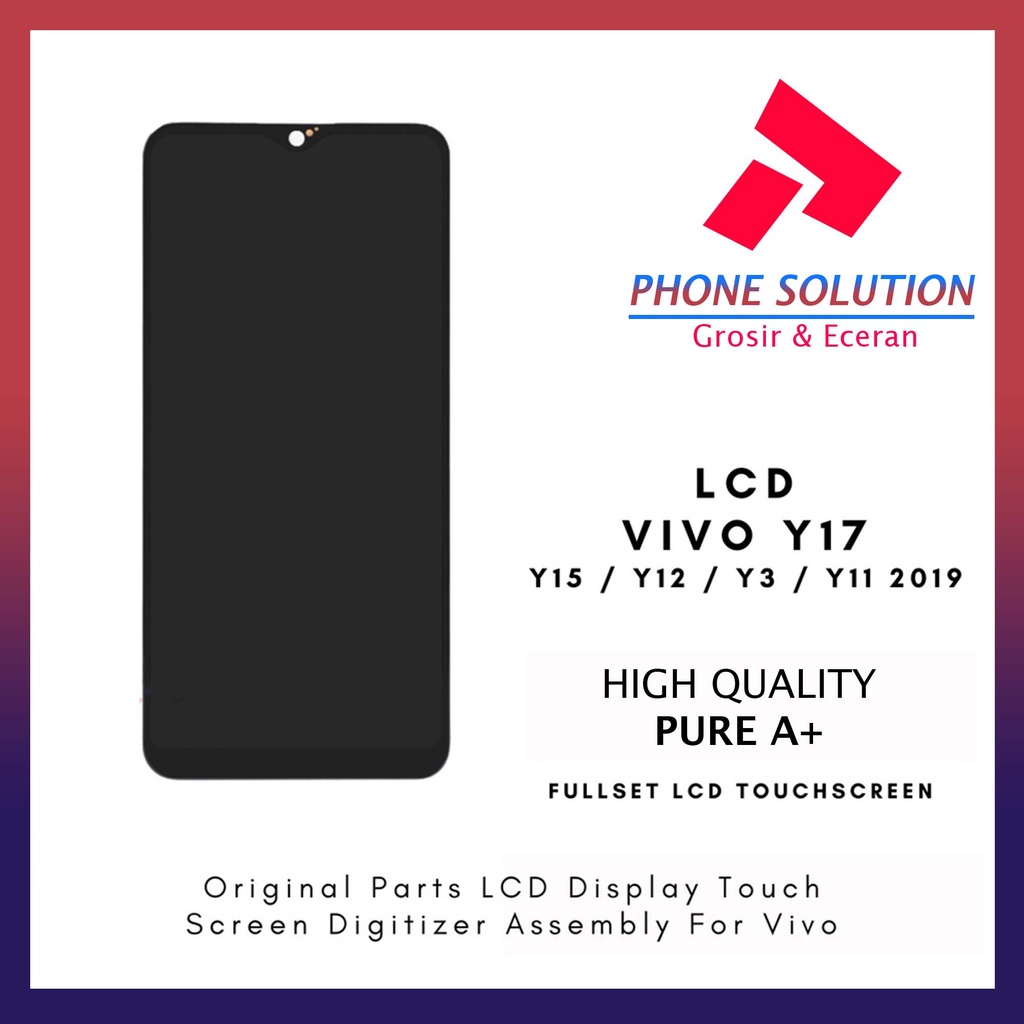 LCD Vivo Y17 LCD Vivo Y15 LCD Vivo Y12 LCD Vivo Y3 LCD Vivo Y11 2019 Fullset Touchscreen Original 100% // Supplier LCD Vivo - Garansi 1 Bulan