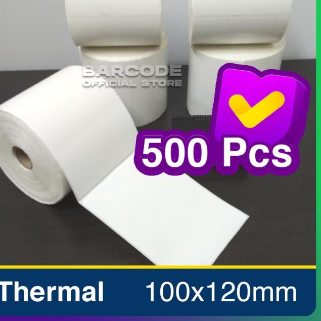 

♔ LABEL BARE 100 X 120 KERTAS STICKER THERMAL 100x120 mm (500pcs) ☪