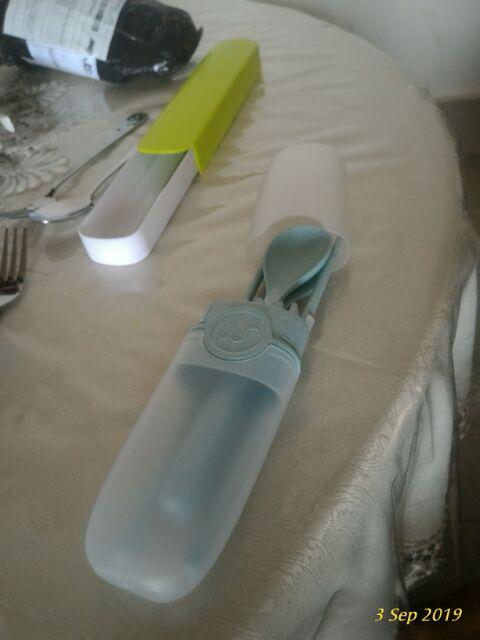 Go Green - Tabbleset Sendok, Garpu Dan Sumpit Jerami