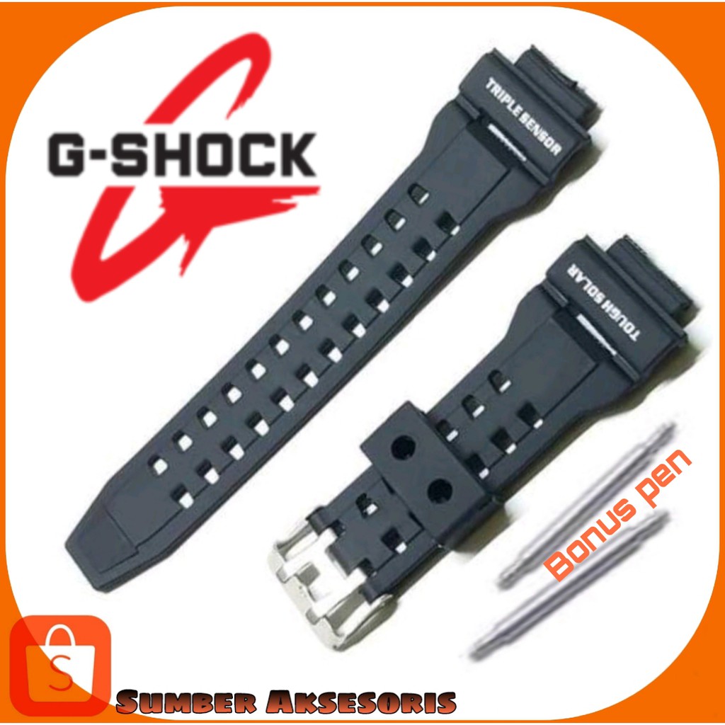 Strap Tali Jam Tangan Casio G-Shock Riseman Tough Solar G9200 G-9200 G 9200 [[Bonus Pen]]
