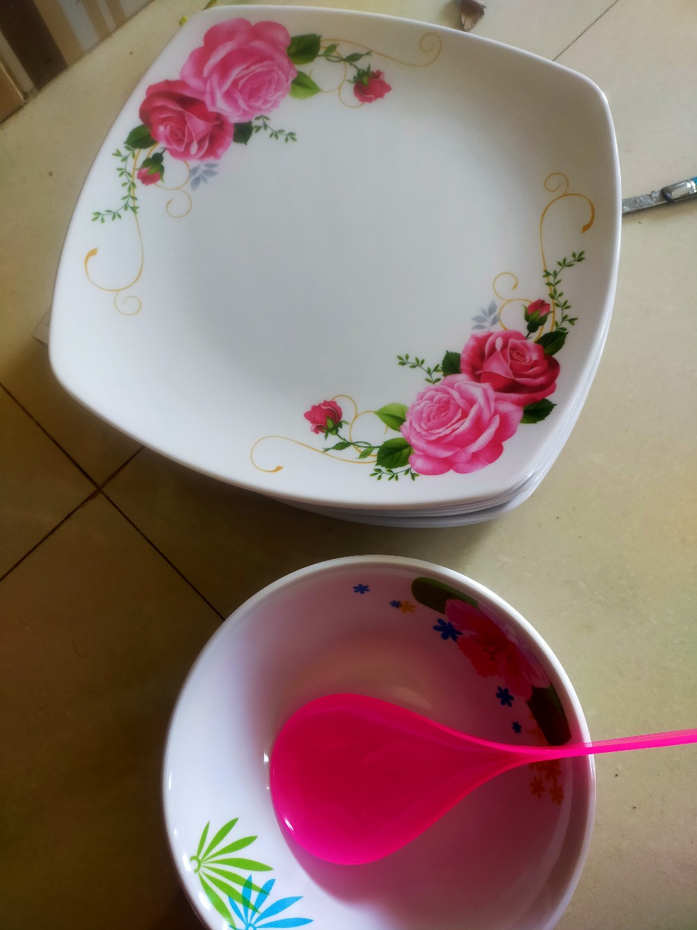 [ 6 Pcs ] Enam Pcs Mangkok Melamin Bulat Mb-107 / Mangkok Melamin Singa Singi