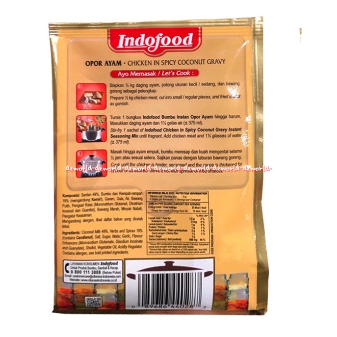 Indofood Soto Ayam Kare Curry Gulai Opor Ayam 45gr Bumbu Instan Masakan Indonesia Indo Food Yellow Chicken Clear Soup Instant Seasoning