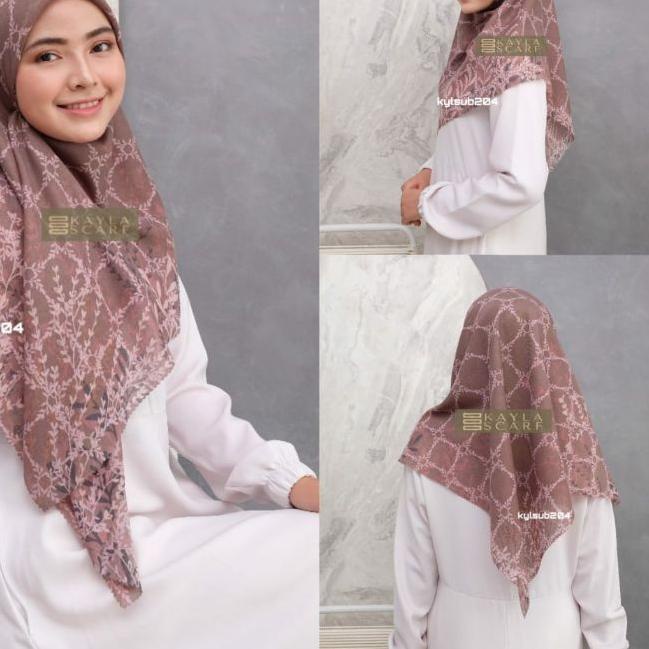 ◙ [NEW]Hijab Segi4 Voal Premium Kayla/Jilbab Segi4 Voal Motif Premium Kayla #kylsub204-207 ➻