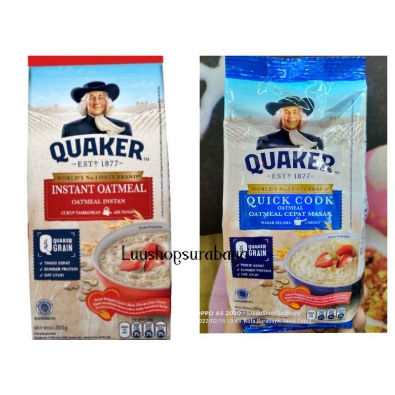 

QUAKER Instant Oatmeal / Quick Cook Oatmeal 200gr