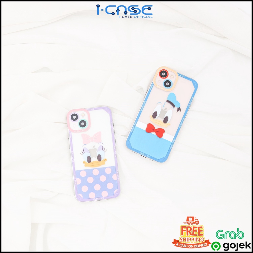 Soft Case For iPhone 7 8 SE 7+ 8+ X XR XS 11 12 13 Mini Pro Max Cartoon Disney Donald Duck Full Lens Cover