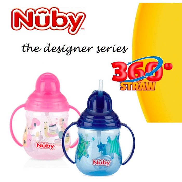 Nuby 360 Straw Cup Designer Series Gelas Bayi By Love Baby Store