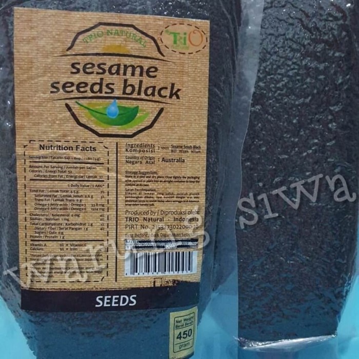 

trio natural sesame seeds black 250