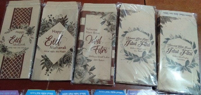 Amplop Lebaran Coklat Minimalis 10pc