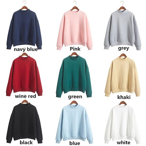 Fashion Wanita Switer Pullover Sweatshirt Model High 