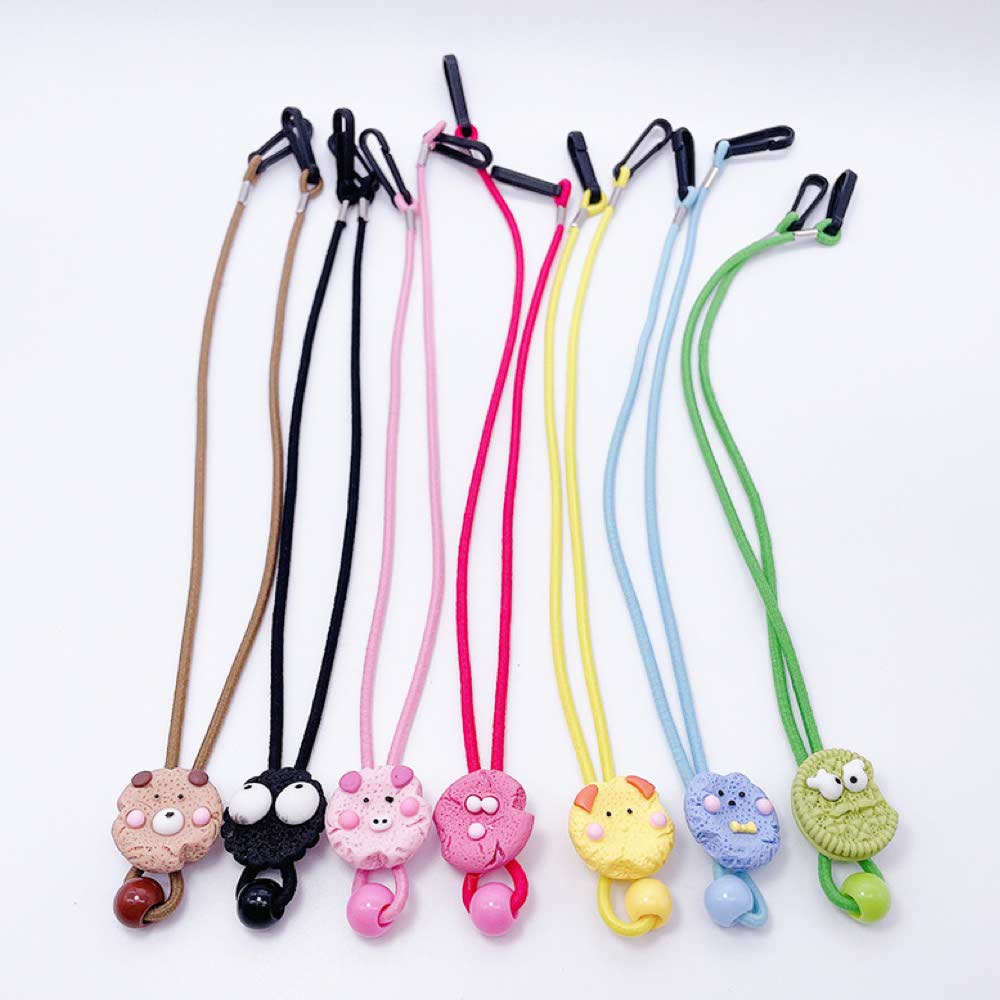 Tali Strap [ Hitam ] Cookies Earhook Kacamata &amp; Masker Anak dan Dewasa - Penahan Anti Jatuh - Spandex - TL8097