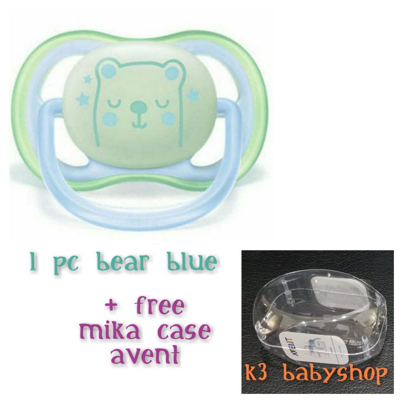 Empeng Avent Orthodontic Soother 0-6bulan star bear pacifier bayi