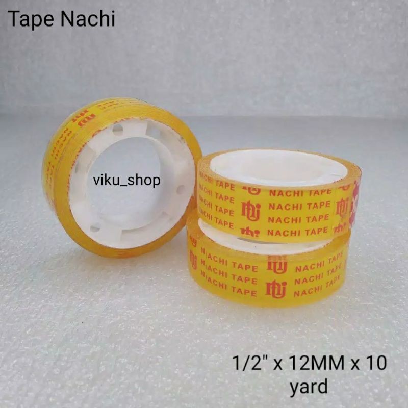 Isolasi Bening Kecil / Selotip / Stationery Tape Nachi 1/2&quot; Inch / 12 MM x 10 Yard