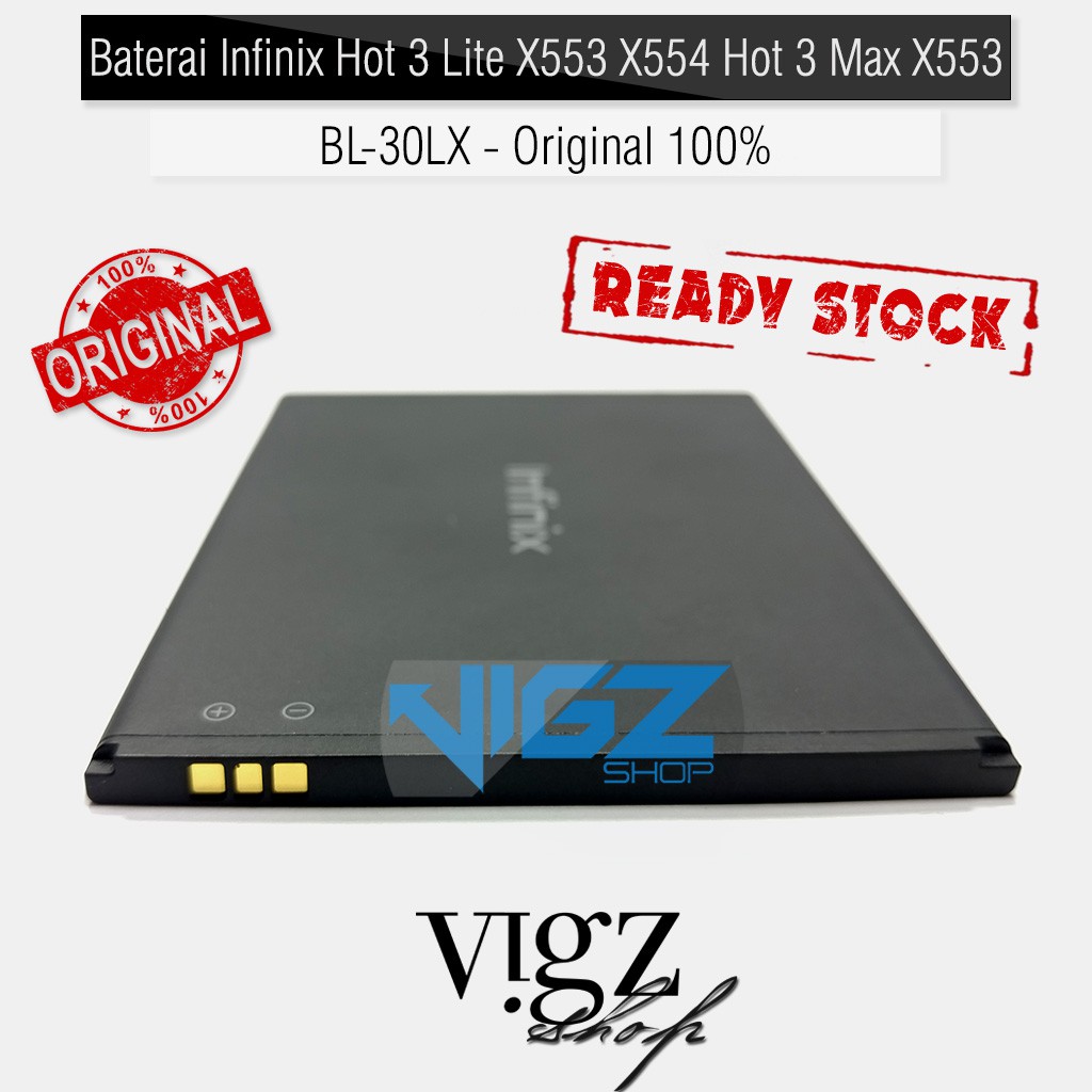 Baterai Infinix Hot 3 Lite X553 X554 Hot 3 Max X553 BL-30LX Original 100%
