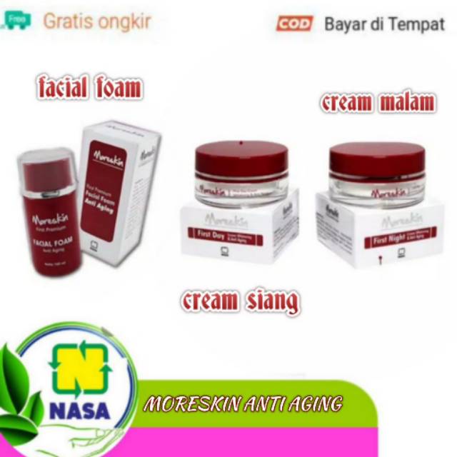 Paket anti penuaan dini "moreskin anti aging NASA"
