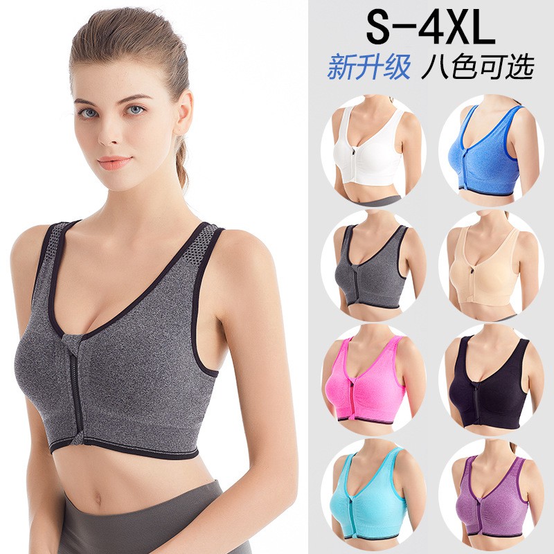 Pennay Women Underwear - Sport Bra With Zipper Untuk Gym Yoga Senam Zumba