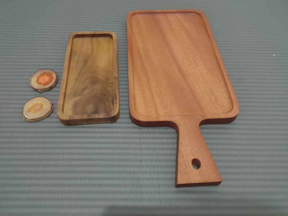 M Serving Board / Tatakan Kayu / Rectangle Tray With Handle