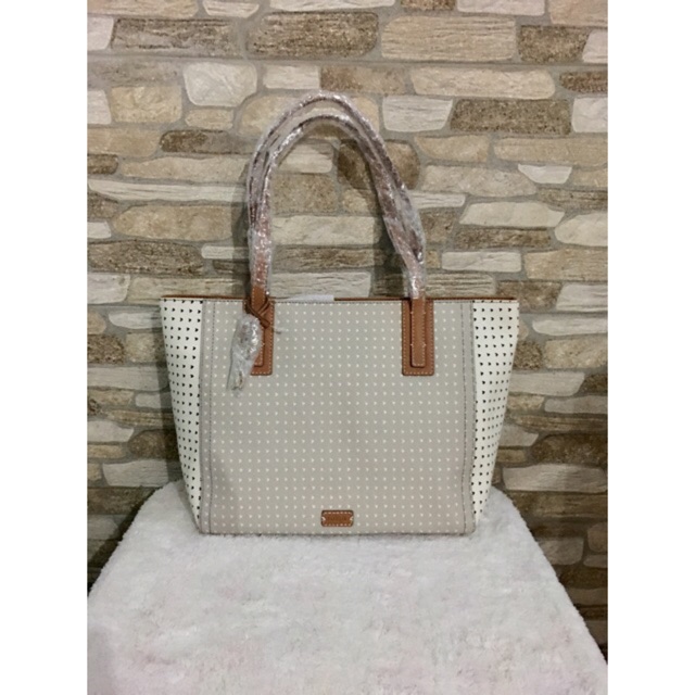 Tas fossil emma tote grey heart multi original bag