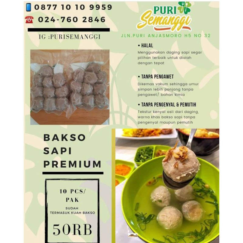 

Bakso vakum, Ayam Ungkep vakum, Empal Vakum