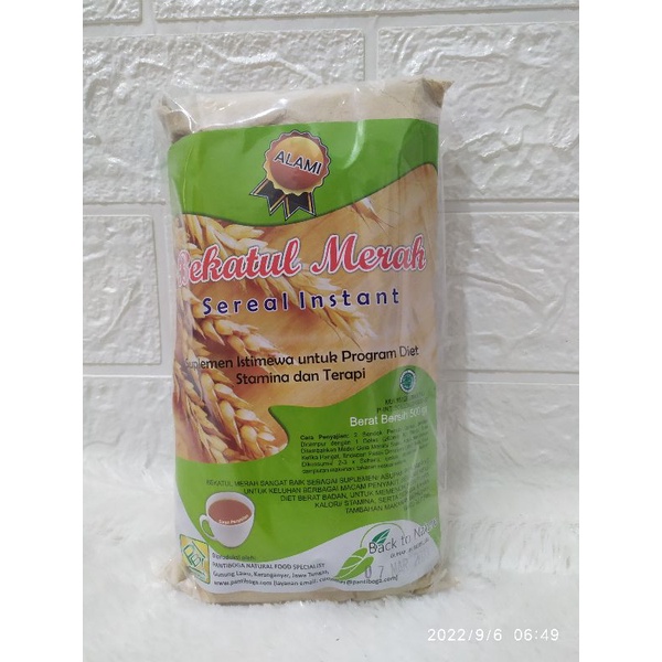 

Bekatul Merah Organik 100% - Berat 500gram Best seller