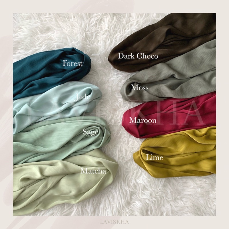 ORIGINAL MALAY Pashmina crinkle textured silk malay | hijab pleated malaysia km-4