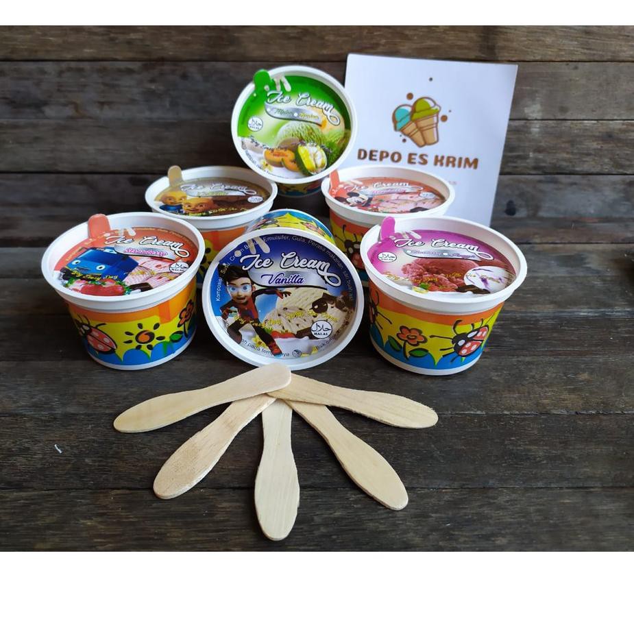 Gelas Plastik Es Krim 100 Ml Motif Gambar Print Murah Plastic Ice Cream Cup Lengkap Tutup Sendok Shopee Indonesia