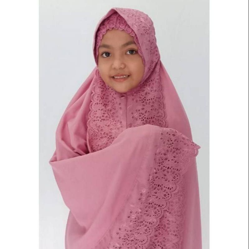 BISA COD Mukenah ank/kids FATIMAH ANDIN 8-13thn katun premium