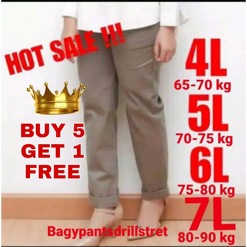 JUMBO BAGGY PANTS PREMIUM AMERICAN DRILL BIG SIZE 4L 5L 6L//CELANA KERJA WANITA //CELANA KANTOR//CEL