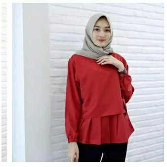 atasan wanita blousse marisa ity crepe size  M L XL