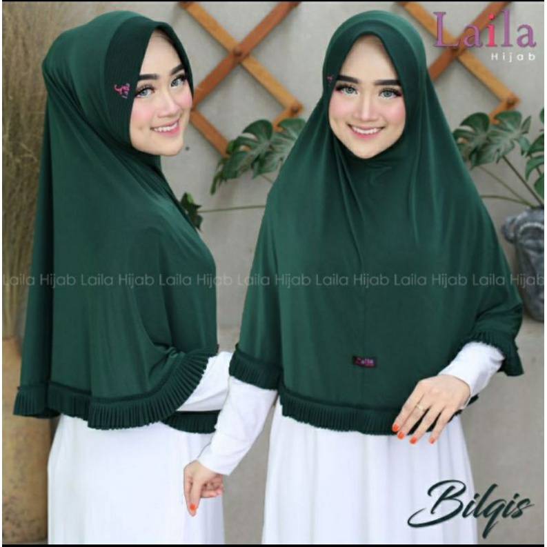 HIJAB JILBAB INSTAN JERSY LAILA JUMBO REMPEL KRUDUNG JUMBO JERSY