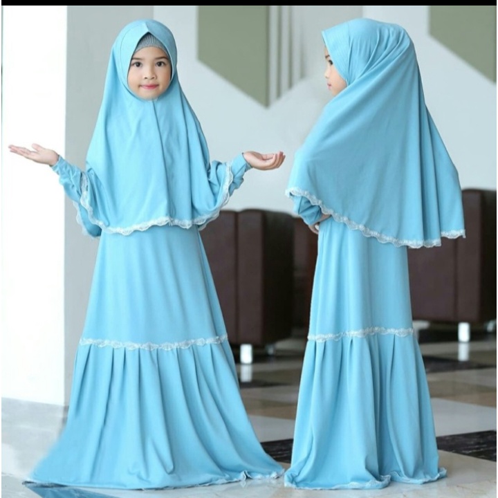 [✅COD] Rania Syari Kids /Gamis Anak Perempuan/Baju Muslim Anak Lebaran Terbaru 2022 - UMUR USIA 9 10