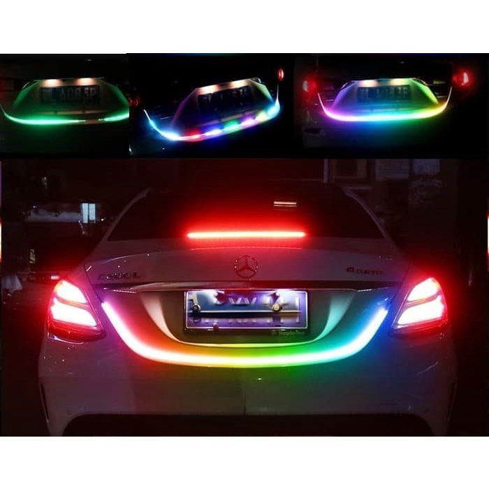 (MURAH) Lampu LED Tail Trunk Bagasi Belakang Mobil RGB Running