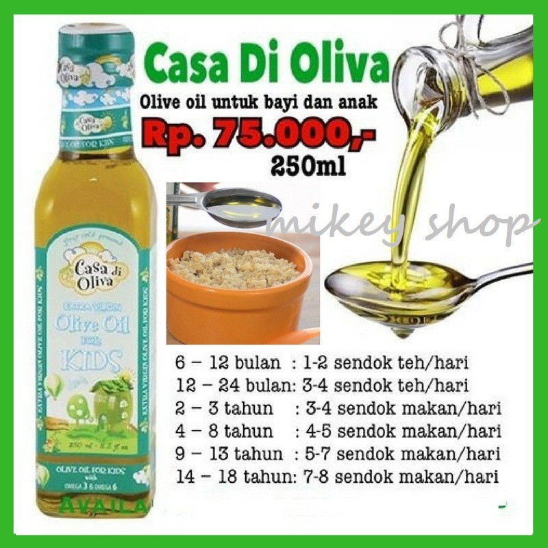 Olive Oil Ba Omega 3 6 Minyak Zaitun 250ml Casa Di Oliva For Kids Mpasi Evoo Extra Virgin Ori Indonesia